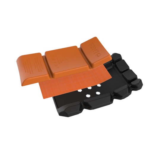 fento-pocket-been-kniebeschermer-m2-034-zwart-oranje