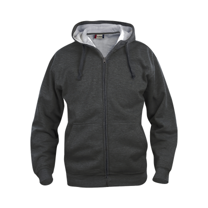 clique-basic-hoody-full-zip-antraciet-melange