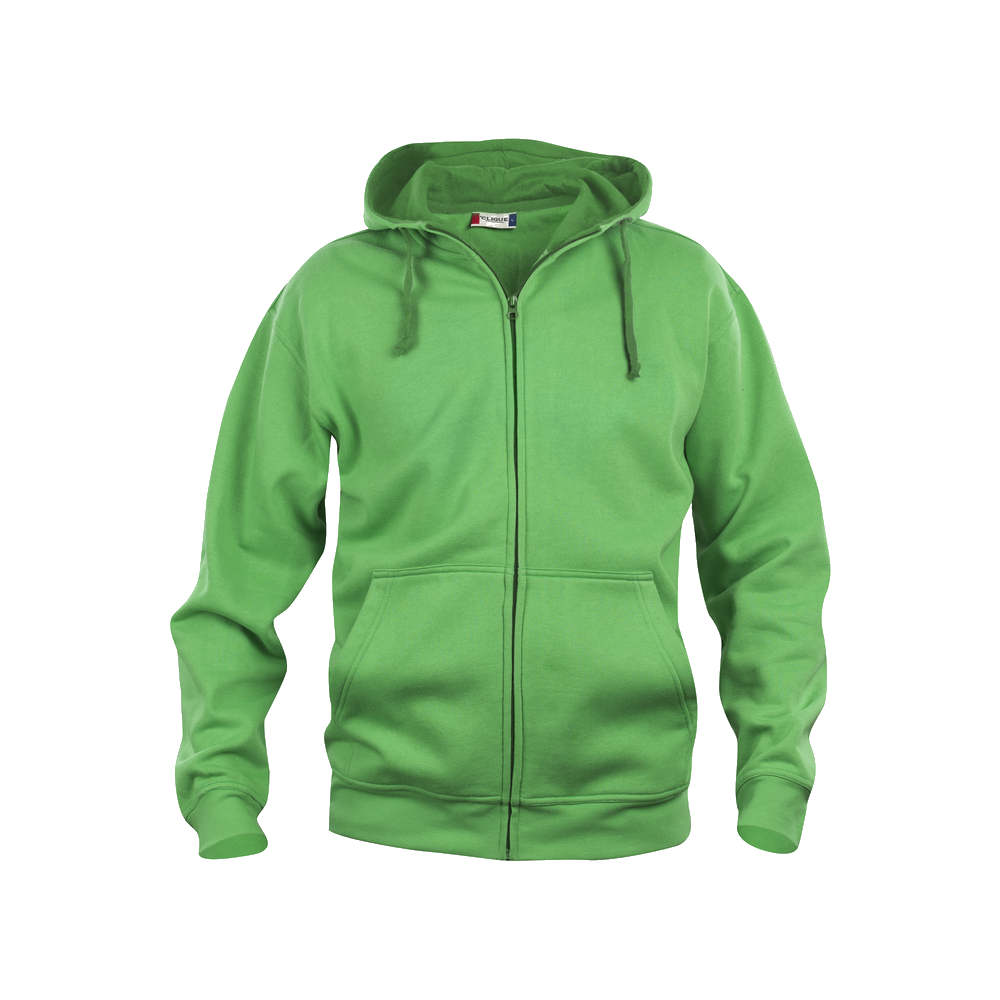 clique-basic-hoody-full-zip-appelgroen