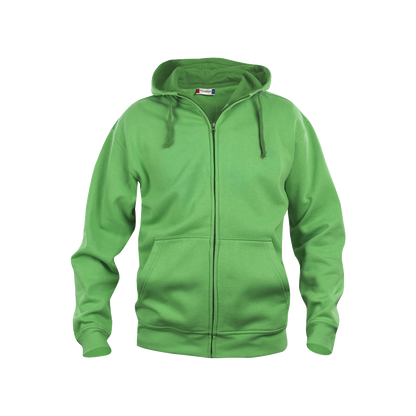 clique-basic-hoody-full-zip-appelgroen