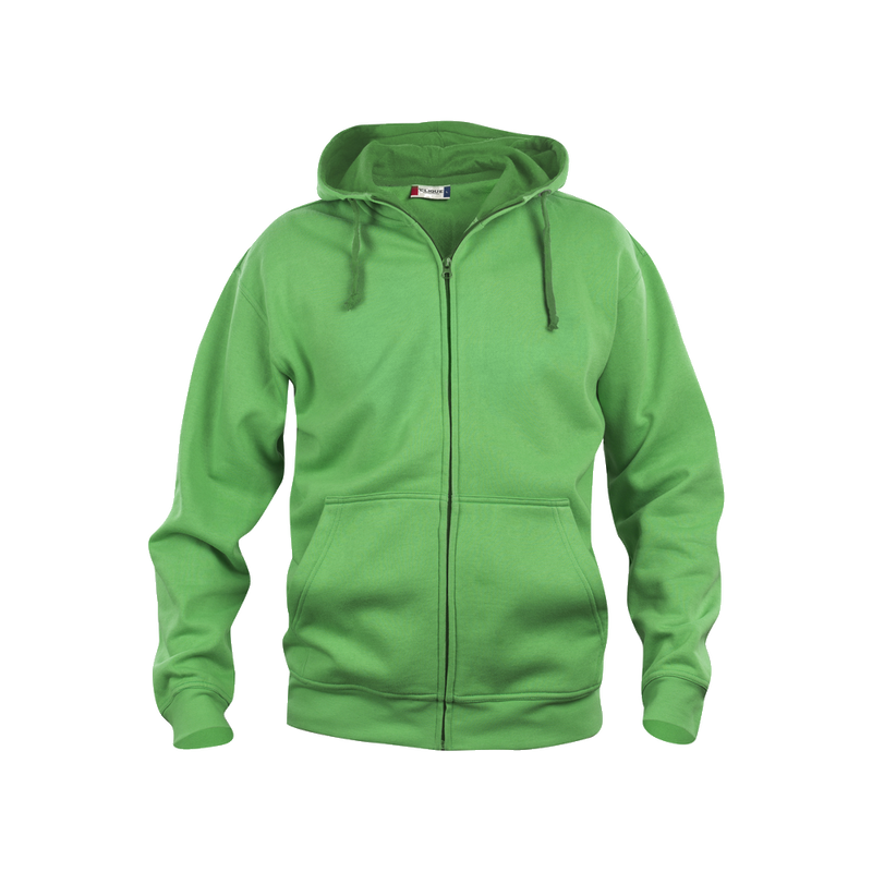 clique-basic-hoody-full-zip-appelgroen