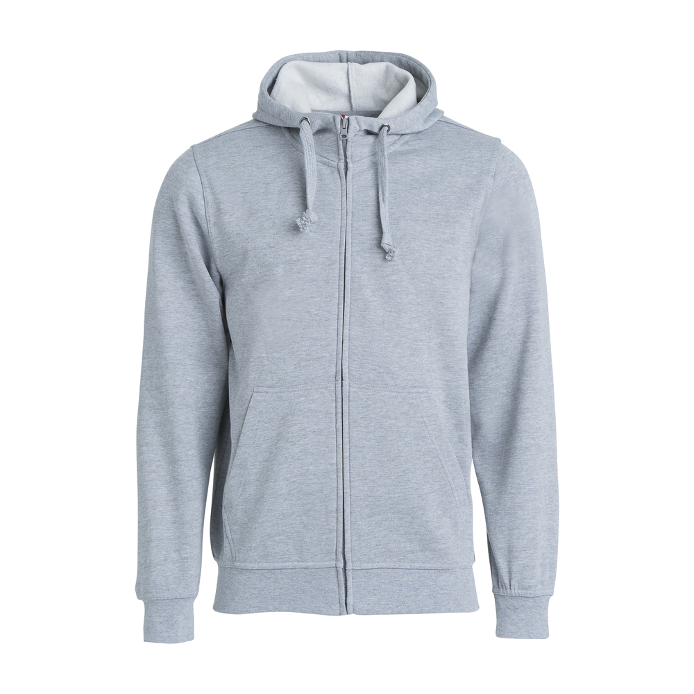 clique-basic-hoody-full-zip-grijsmelange