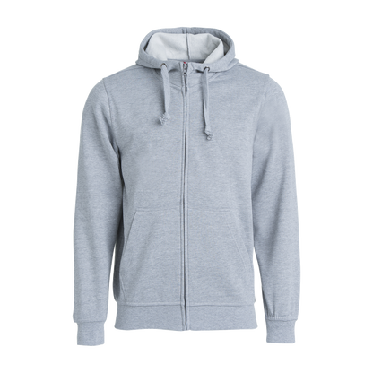 clique-basic-hoody-full-zip-grijsmelange