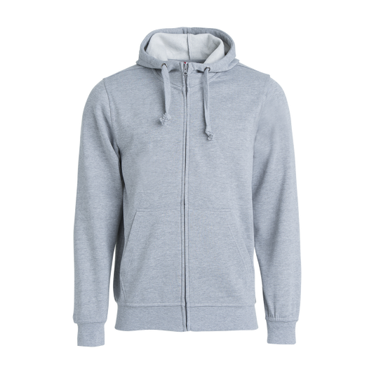clique-basic-hoody-full-zip-grijsmelange