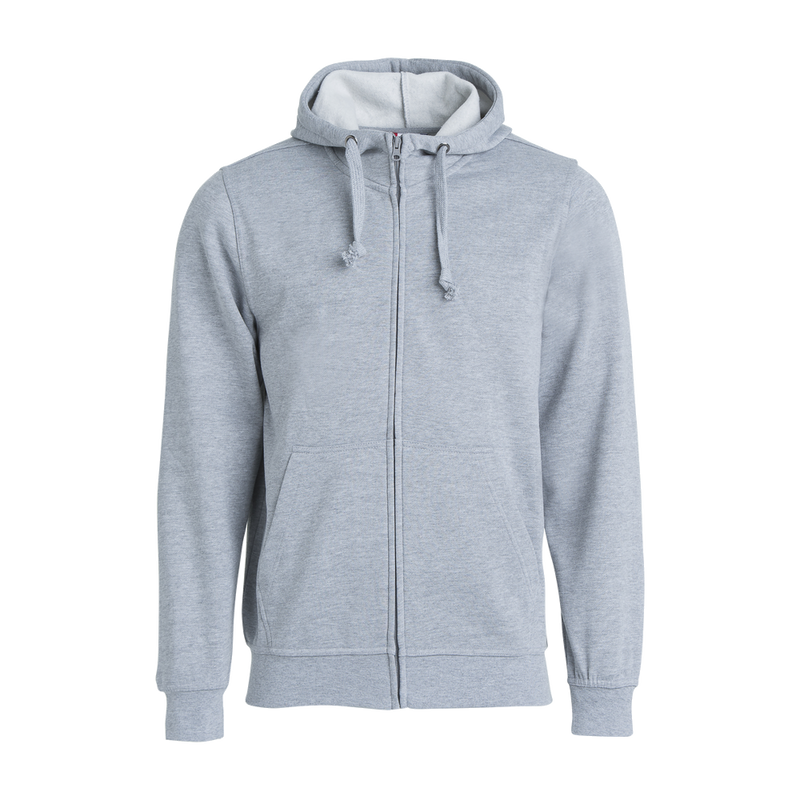 clique-basic-hoody-full-zip-grijsmelange