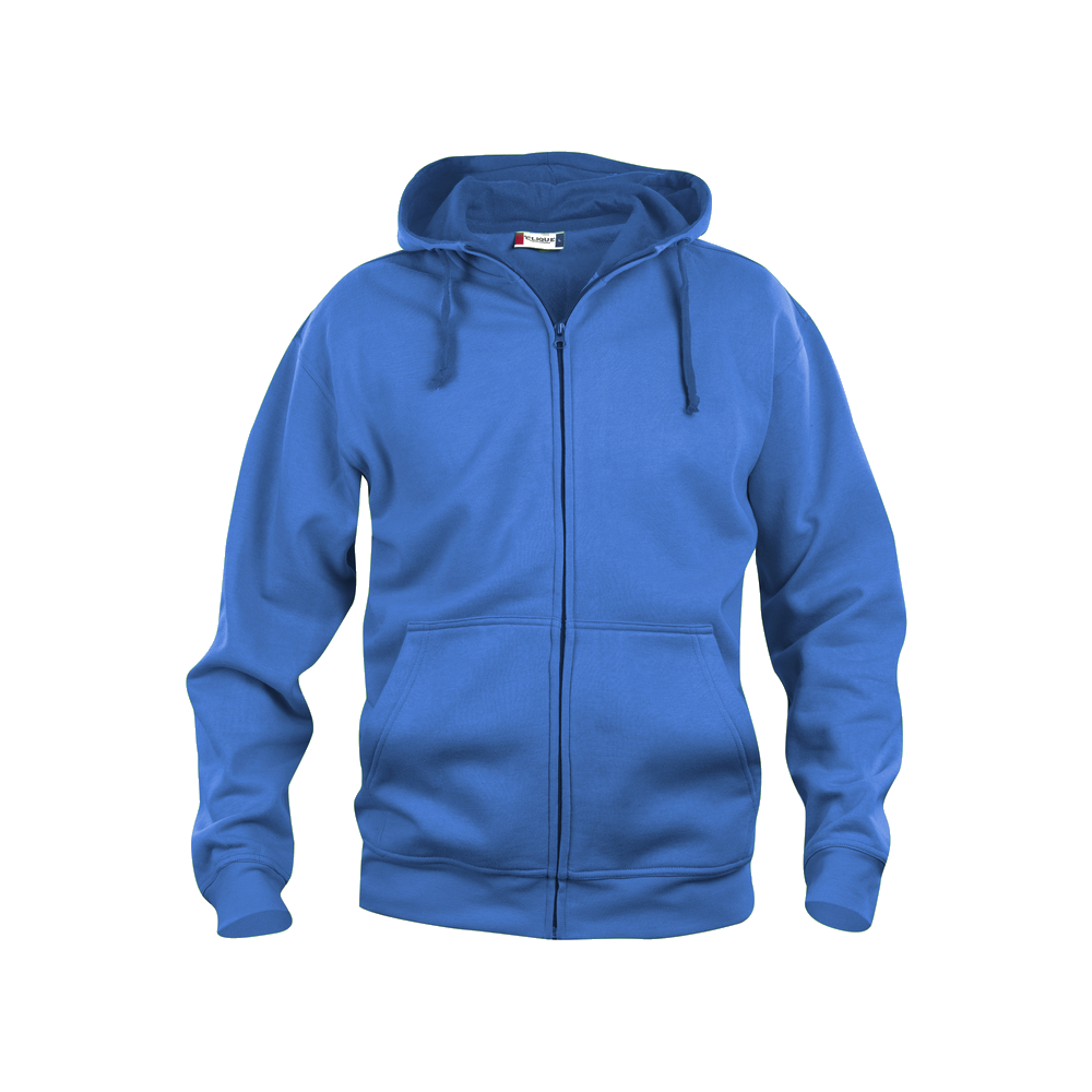 clique-basic-hoody-full-zip-kobalt