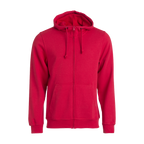 clique-basic-hoody-full-zip-rood