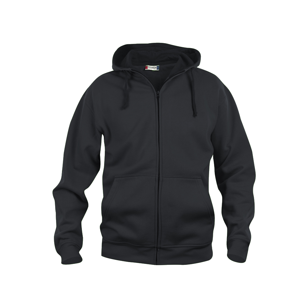 clique-basic-hoody-full-zip-zwart