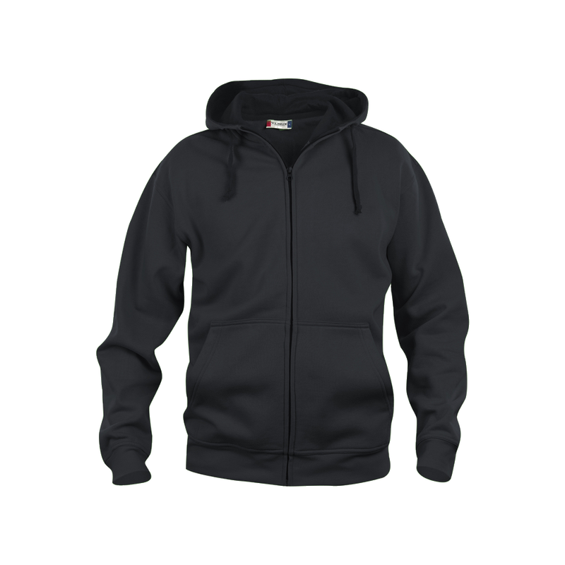 clique-basic-hoody-full-zip-zwart