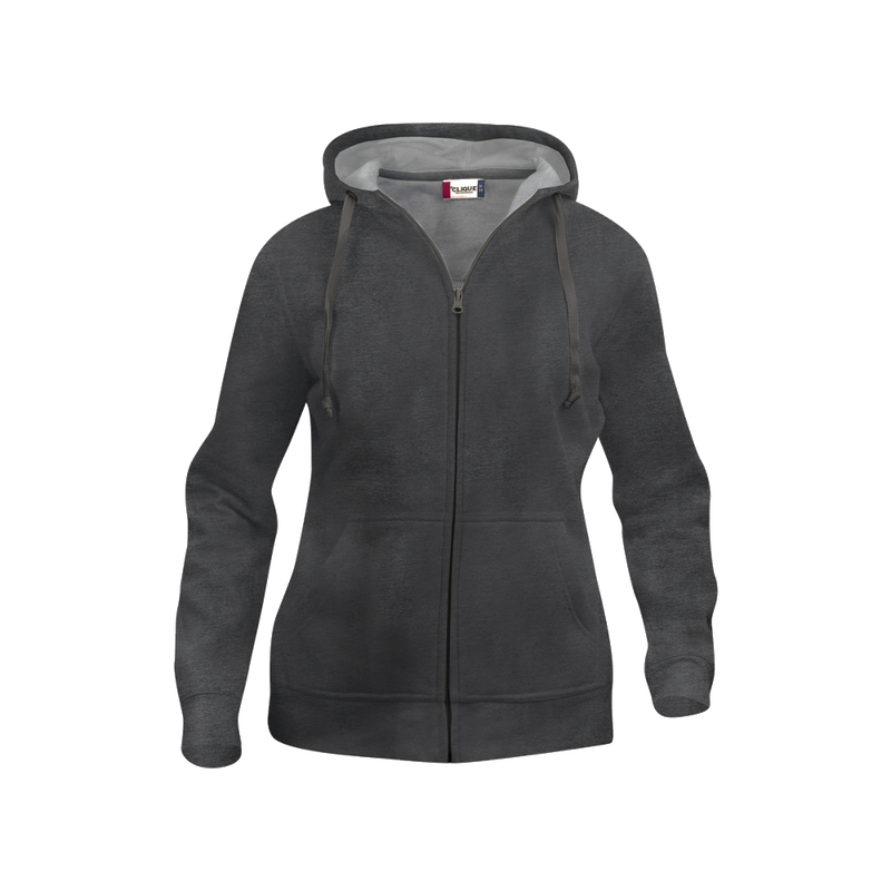 clique-basic-hoody-full-zip-dames-antraciet-melange