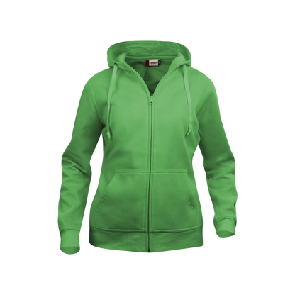 clique-basic-hoody-full-zip-dames-appelgroen