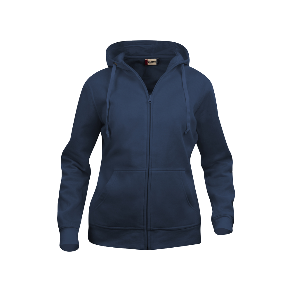 clique-basic-hoody-full-zip-dames-dark-navy