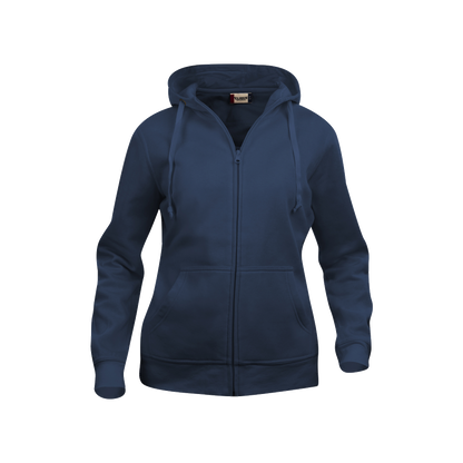 clique-basic-hoody-full-zip-dames-dark-navy