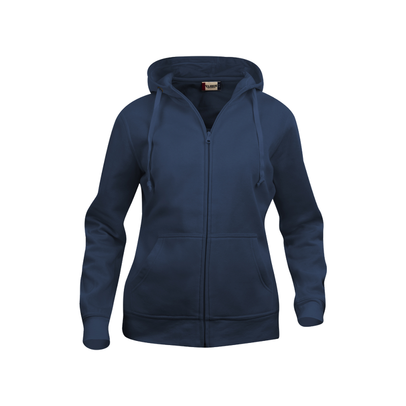 clique-basic-hoody-full-zip-dames-dark-navy
