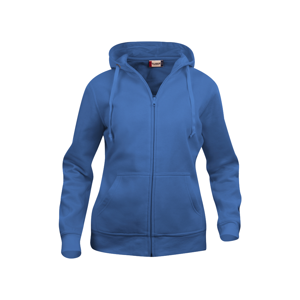 clique-basic-hoody-full-zip-dames-kobalt
