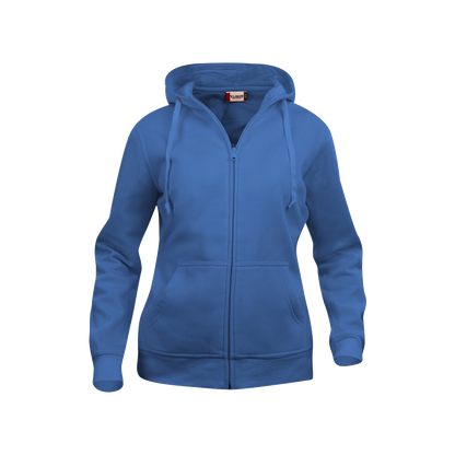clique-basic-hoody-full-zip-dames-kobalt