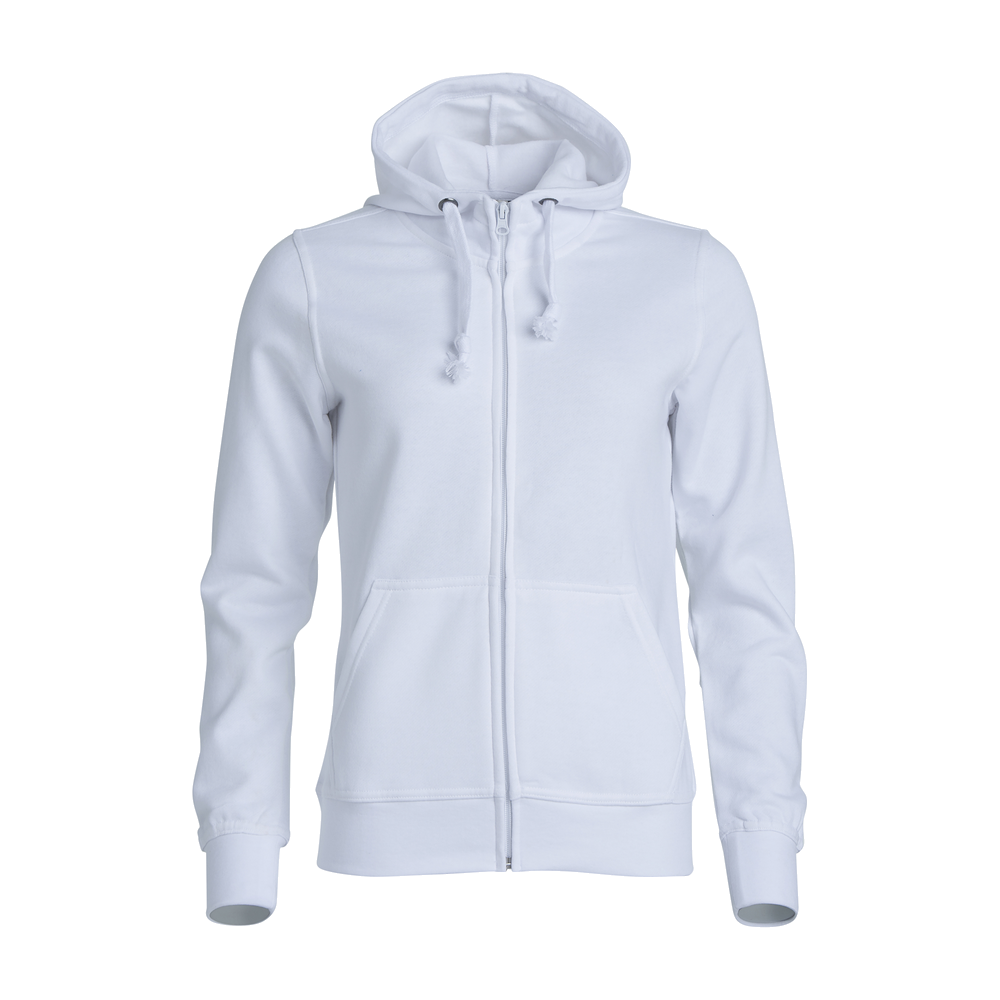 clique-basic-hoody-full-zip-dames-wit