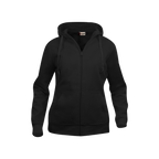 clique-basic-hoody-full-zip-dames-zwart