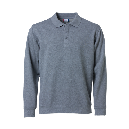 clique-basic-polo-sweater-grijsmelange