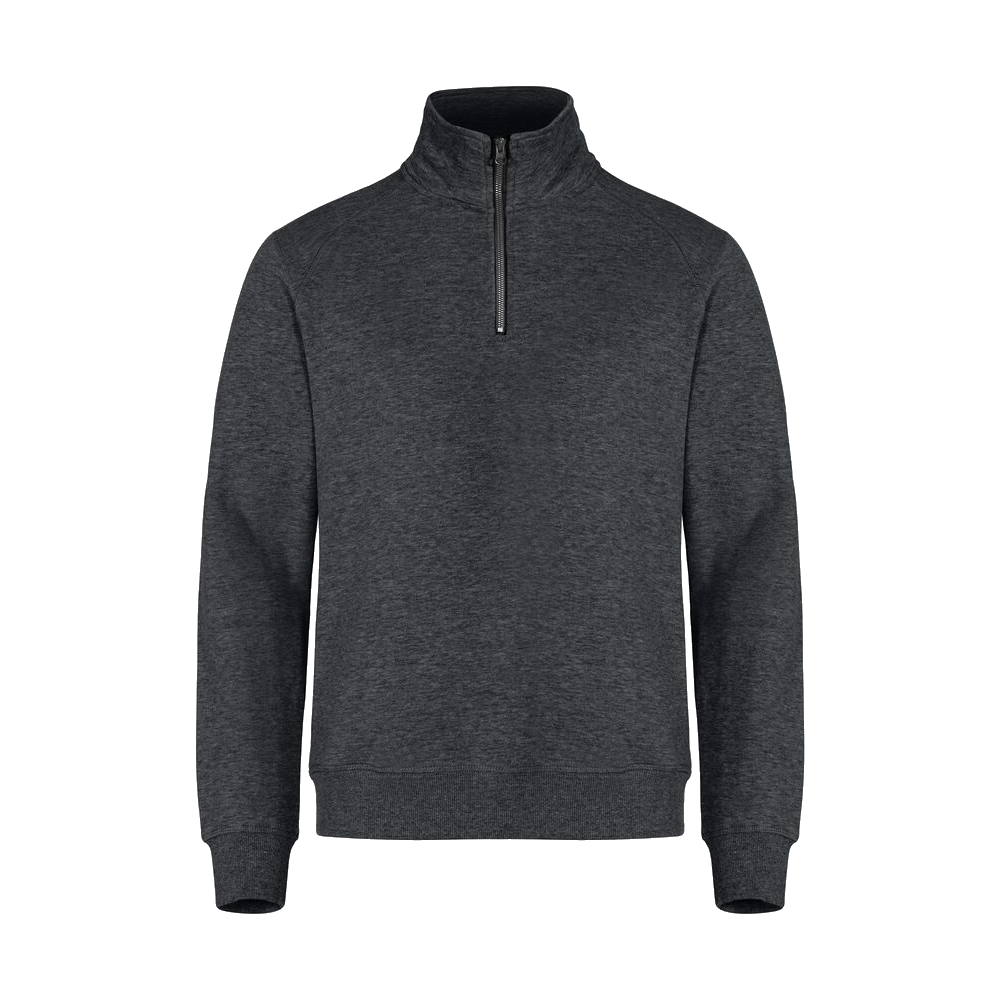 clique-basic-half-zip-antraciet-melange
