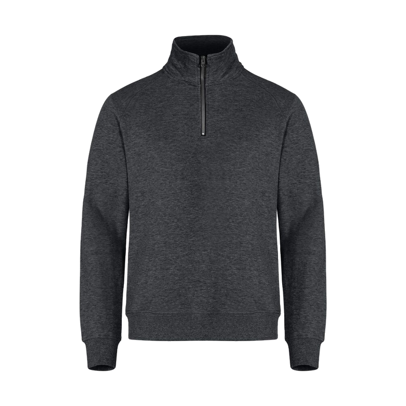clique-basic-half-zip-antraciet-melange