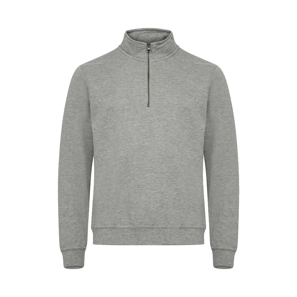 clique-basic-half-zip-grijsmelange