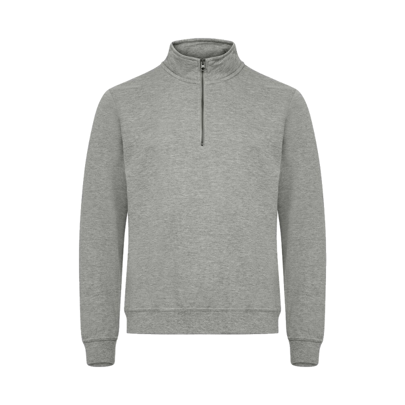 clique-basic-half-zip-grijsmelange