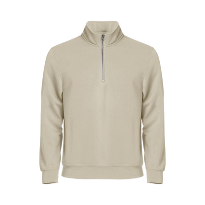 clique-basic-half-zip-licht-khaki