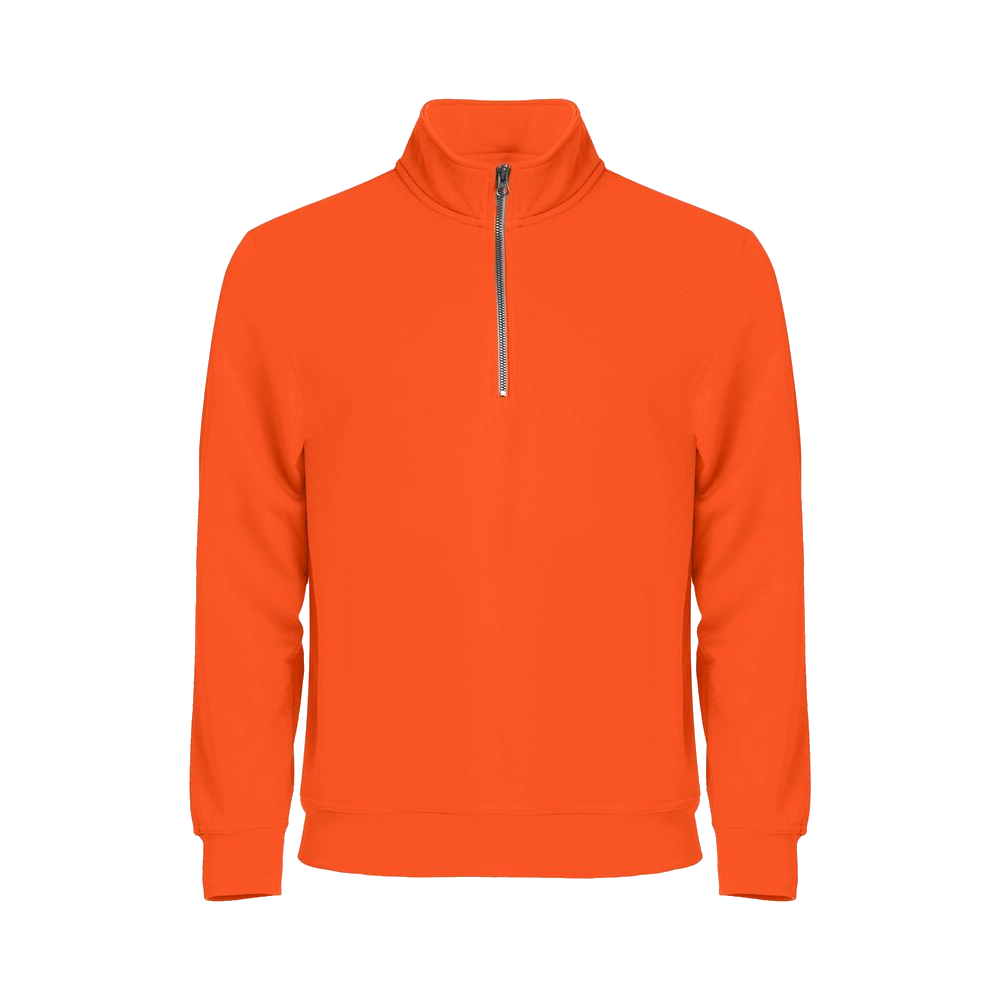 clique-basic-half-zip-signaaloranje