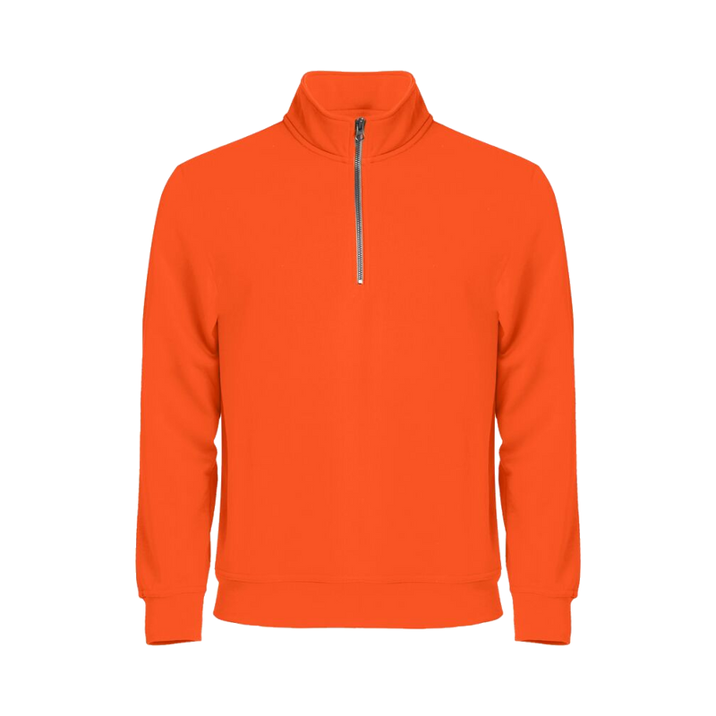 clique-basic-half-zip-signaaloranje