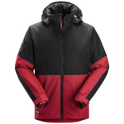 snickers-allroundwork-waterdichte-geisoleerde-werkjas-1104-rood-zwart