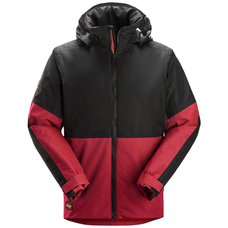 snickers-allroundwork-waterdichte-geisoleerde-werkjas-1104-rood-zwart
