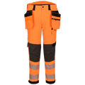 portwest-ev4-hi-vis-stretch-detachable-holster-class-2-werkbroek-oranje-zwart