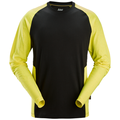 snickers-tweekleurig-t-shirt-met-lange-mouwen-2450-zwart-geel