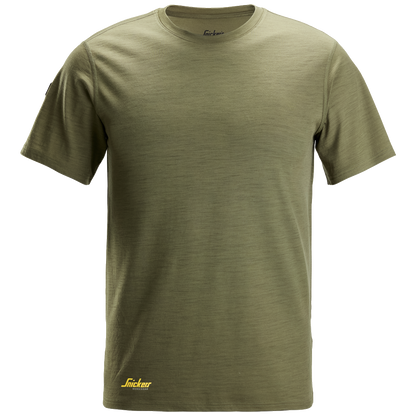 snickers-wollen-t-shirt-2551-khakigroen