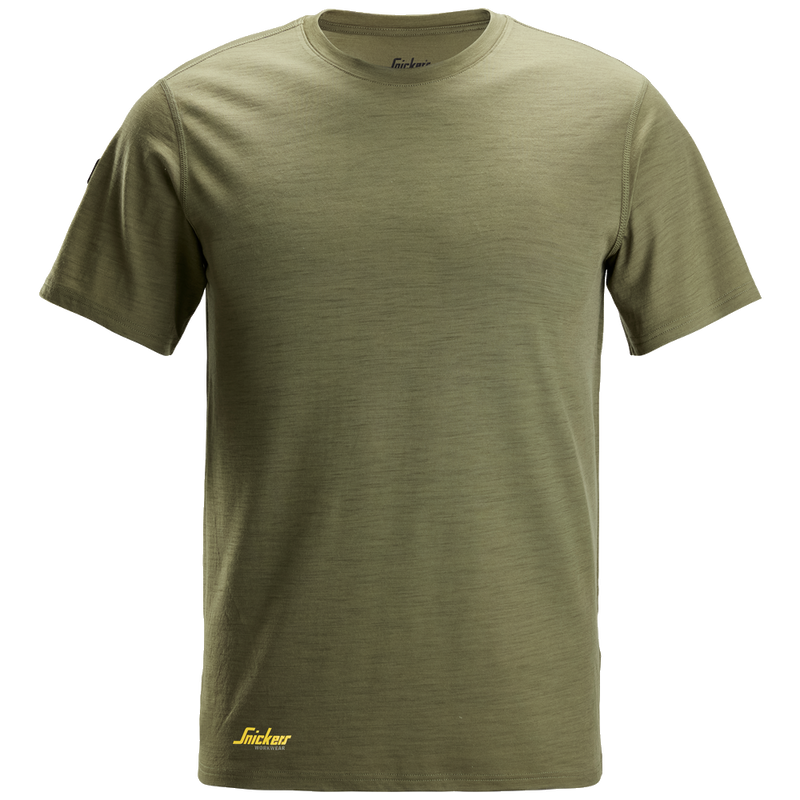 snickers-wollen-t-shirt-2551-khakigroen