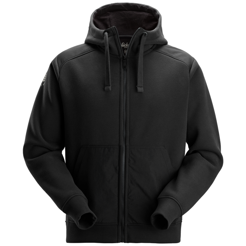 snickers-cordura-tech-sweatshirt-hoodie-met-rits-2875-zwart-zwart