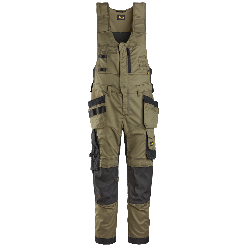 snickers-allroundwork-stretch-bodybroek-hp-khakigroen-zwart