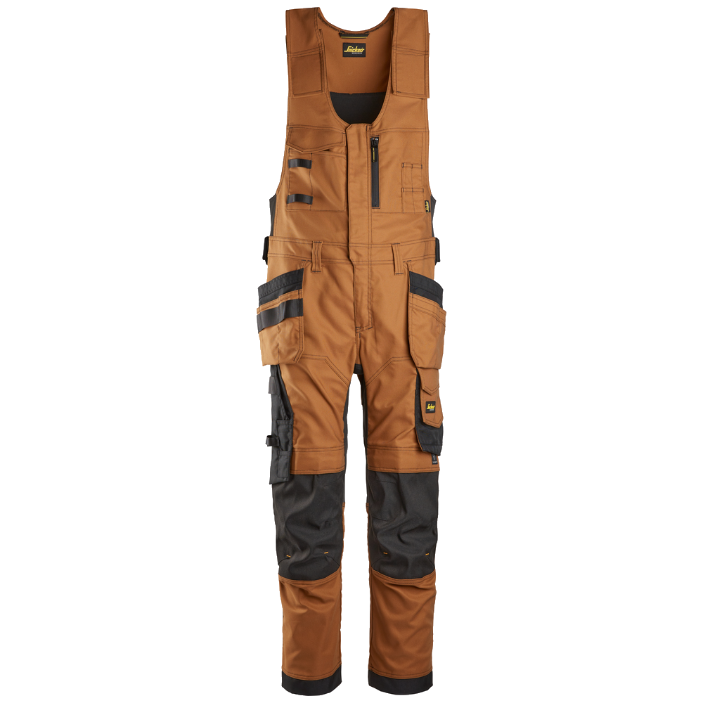 snickers-allroundwork-canvas-stretch-bodybroek-hp-bruin-zwart