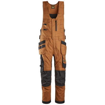 snickers-allroundwork-canvas-stretch-bodybroek-hp-bruin-zwart