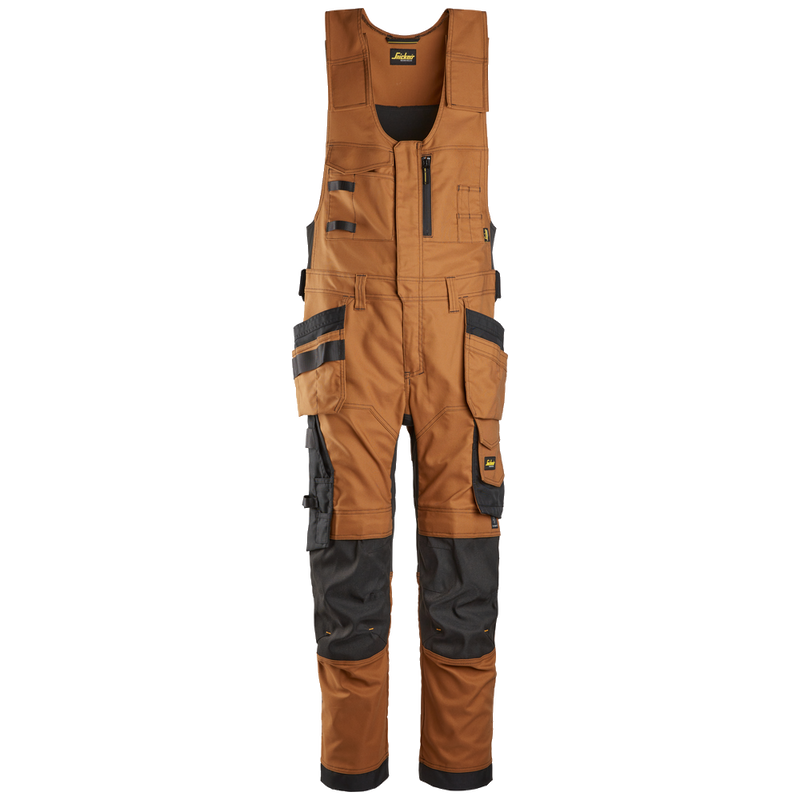 snickers-allroundwork-canvas-stretch-bodybroek-hp-bruin-zwart