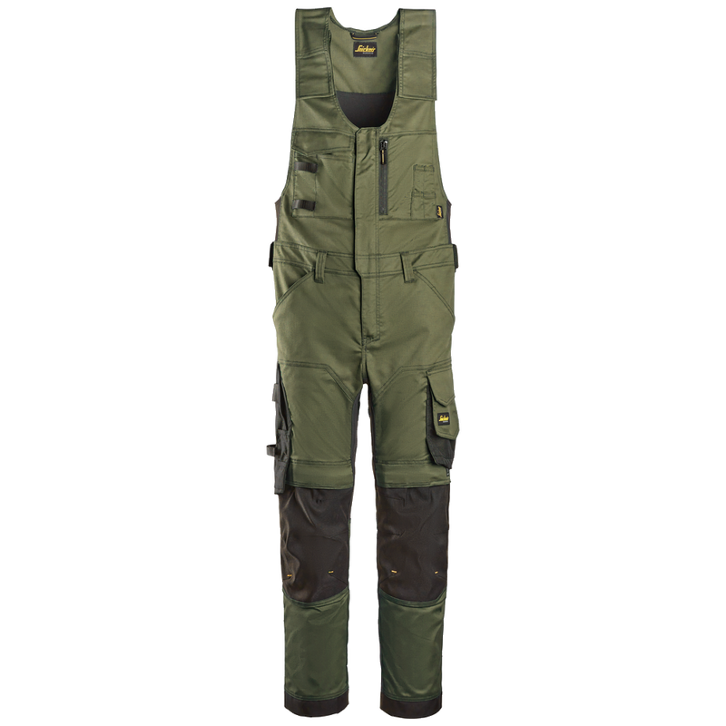 snickers-allroundworkstretch-bodybroek-khakigroen-zwart