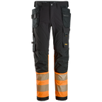 snickers-high-vis-cl1-4-way-stretch-werkbroek-met-holsterzakken-6231-zwart-oranje