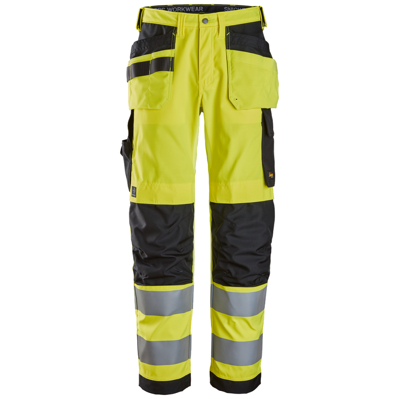 snickers-high-vis-cl2-werkbroek-met-holsterzakken-6238-geel-zwart