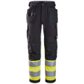 snickers-high-vis-cl1-werkbroek-met-holsterzakken-6239-zwart-geel