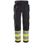 snickers-high-vis-cl1-werkbroek-met-holsterzakken-6239-zwart-geel