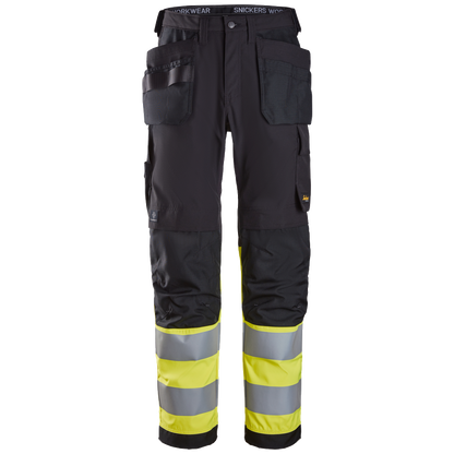 snickers-high-vis-cl1-werkbroek-met-holsterzakken-6239-zwart-geel