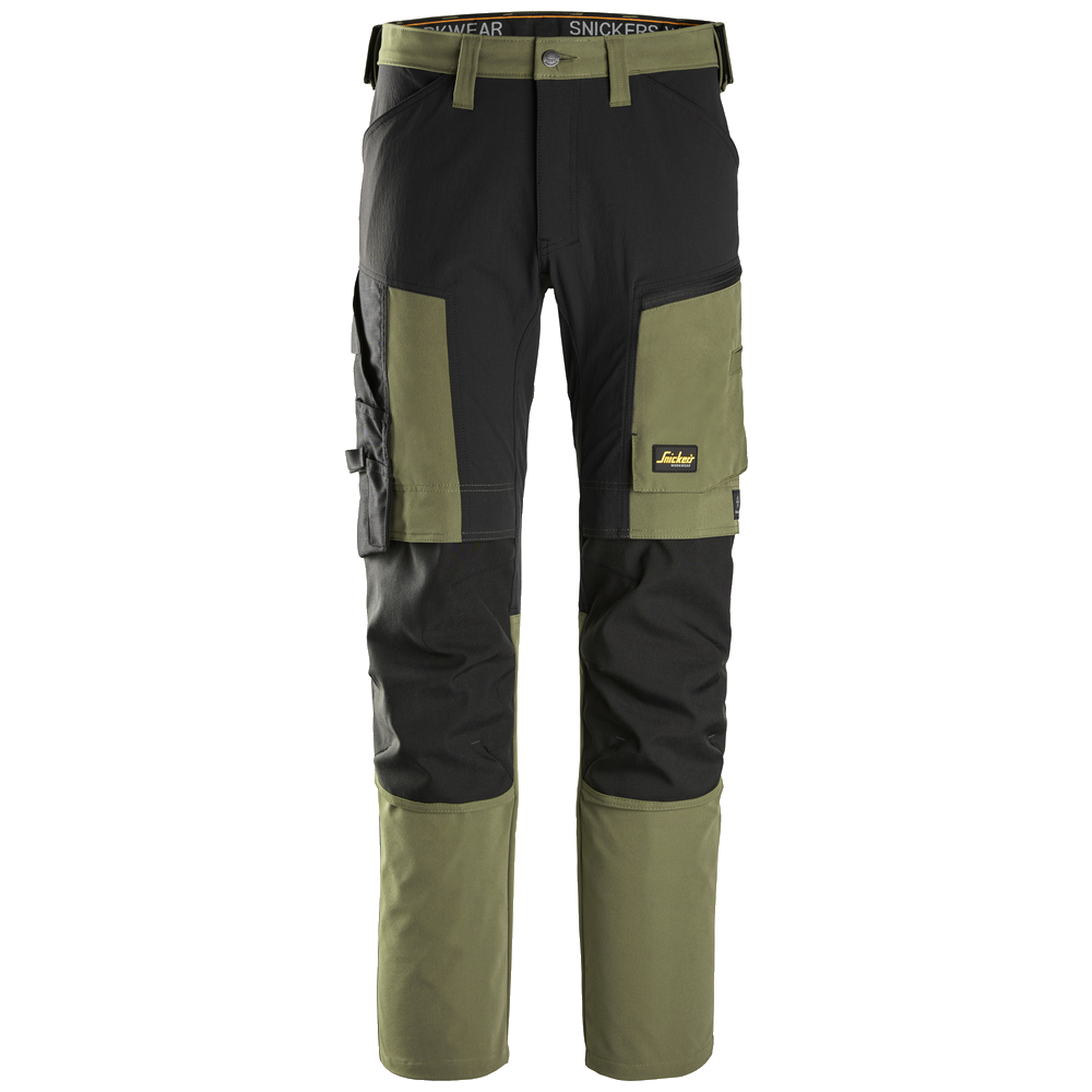 snickers-allroundwork-stretch-werkbroek-6318-khakigroen-zwart