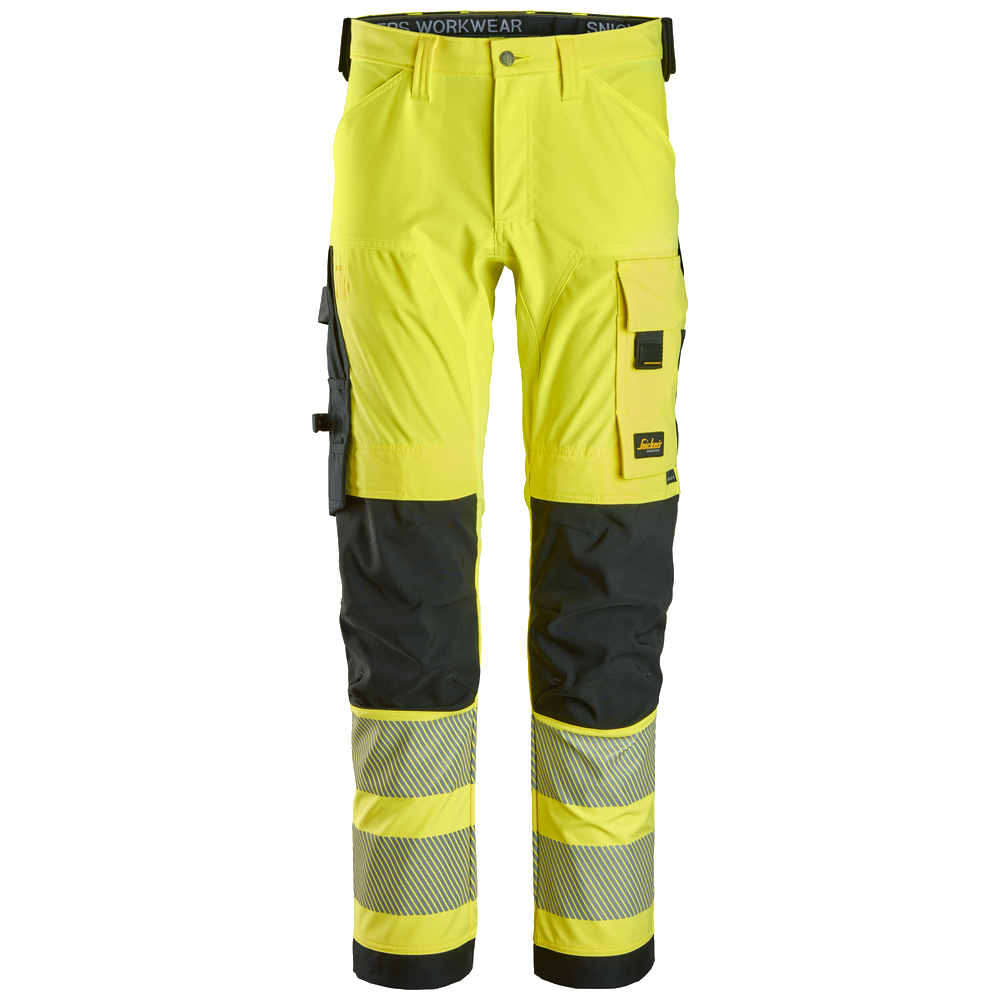 snickers-high-vis-cl2-4-way-stretch-werkbbroek-6336-geel-zwart