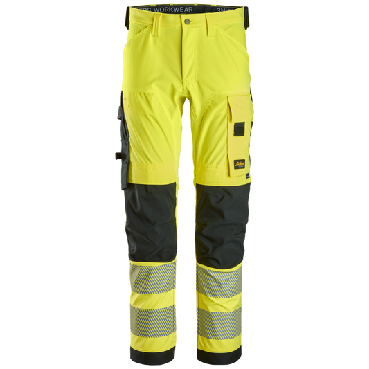 snickers-high-vis-cl2-4-way-stretch-werkbbroek-6336-geel-zwart